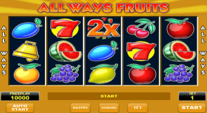 All Ways Fruits gyümölcsös nyerőgép