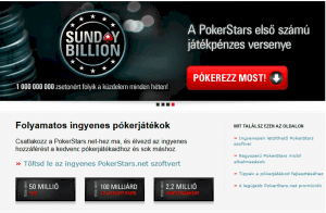 A PokerStars weboldala